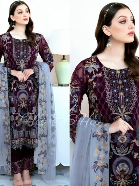 সেলাই ছাড়া (আনরেডি) এম্বোডারি ড্রেস কোড - 1452