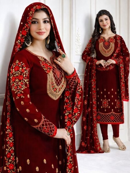 সেলাই ছাড়া (আনরেডি) এম্বোডারি ড্রেস কোড - 1215