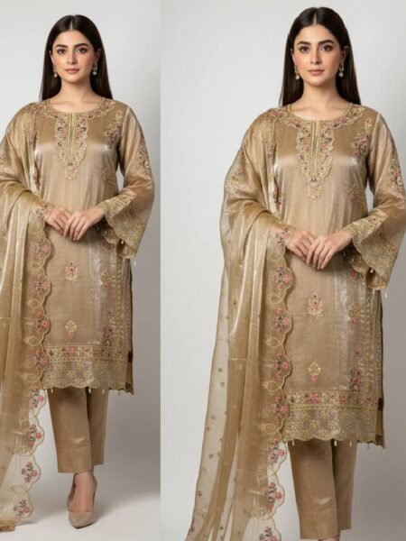 সেলাই ছাড়া (আনরেডি) এম্বোডারি পার্টি ড্রেস কোড - 1656