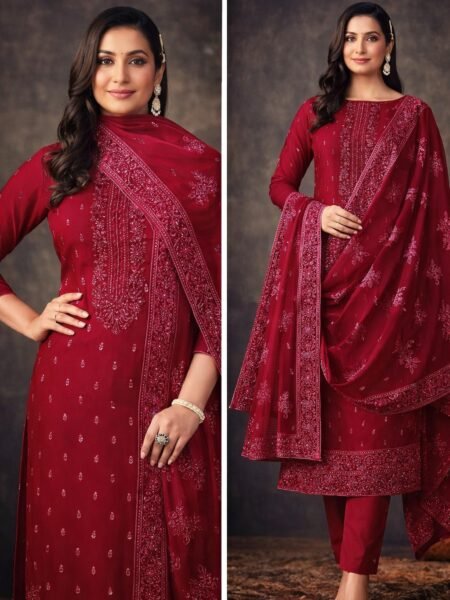 সেলাই ছাড়া (আনরেডি) এম্বোডারি পার্টি ড্রেস কোড - 1602