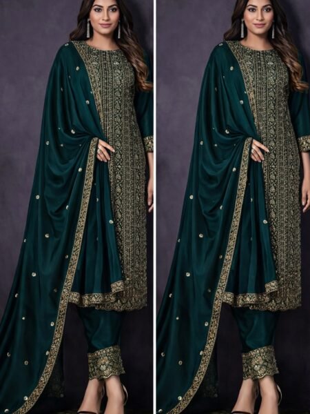 সেলাই ছাড়া (আনরেডি) এম্বোডারি পার্টি ড্রেস কোড - 1565