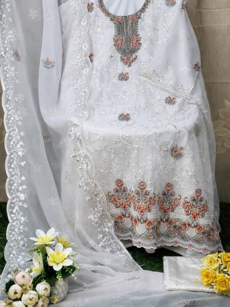 সেলাই ছাড়া (আনরেডি) এম্বোডারি পার্টি ড্রেস কোড - 106